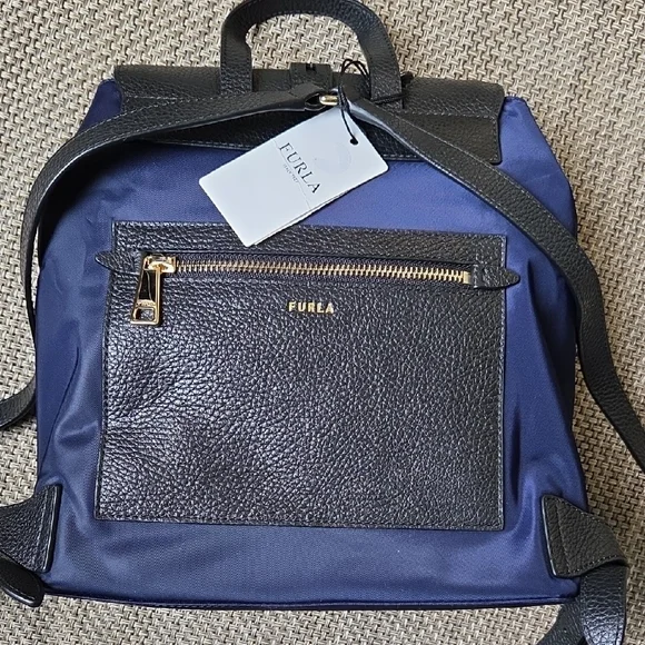 Furla Navy and Black Backpack - Picture 3 of 10